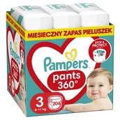 Pieluchy - Pampers Pants Pieluchomajtki rozmiar 3 204 sztuki) #Wpisz kod 22MDL4PL25 i obniż cenę o dodatkowe 15% Kody ważne do 17.04.2022 - miniaturka - grafika 1