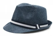 Czapki męskie - Letni kapelusz męski granat TRILBY 15 Pako Jeans - miniaturka - grafika 1