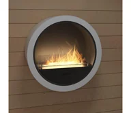 Kominki wolnostojące - InFire - Ścienny BIO kominek śr. 70 cm biały - miniaturka - grafika 1