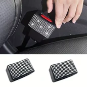 Inne - TEMU 2 Szt. Pokryw Pasów Bezpieczeństwa Samochodowych Z Kryształkami, Podkładki Pasów Bezpieczeństwa Do Siedzenia Przedniego Z PVC, Dekoracyjne I - miniaturka - grafika 1