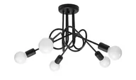 Lampy sufitowe - Sollux Lighting Żyrandol SUPEŁ 5 czarny - miniaturka - grafika 1