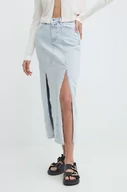 Spódnice - Liu Jo spódnica jeansowa kolor niebieski maxi rozkloszowana - miniaturka - grafika 1
