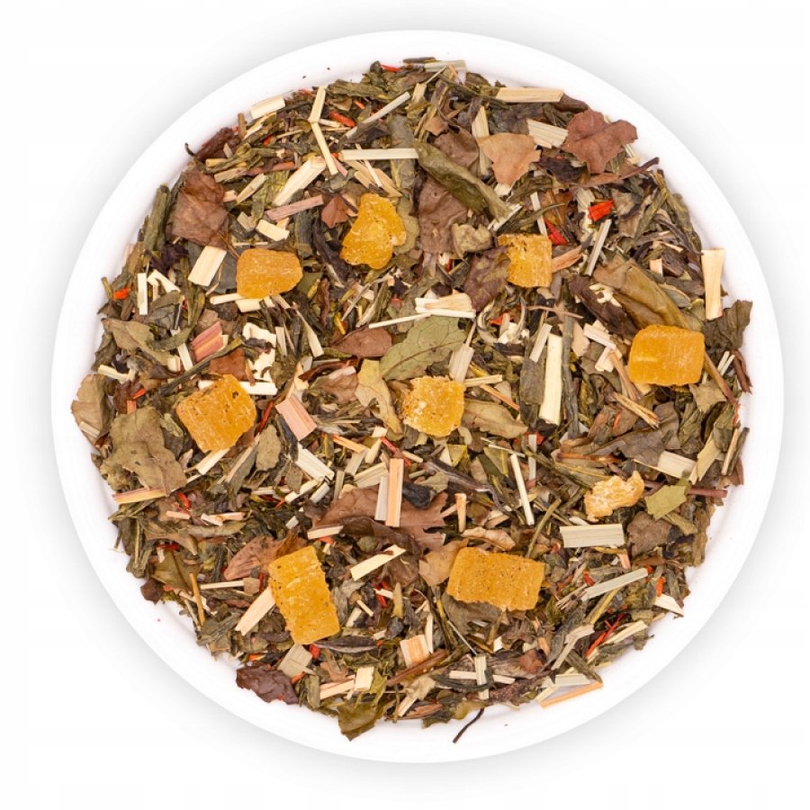 Herbata Zielona Biała Ananas Trawa Cytyrnowa Sandałowiec Etna Teaverso 1KG