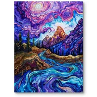 Obrazy i zdjęcia na płótnie - Obraz abstrakcja krajobrazy pejzaże i widoki góry do salonu - miniaturka - grafika 1