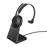 Sprzęt konferencyjny i radiowęzłowy - Jabra Evolve2 65 USB-C MS Mono zestaw słuchawkowy  dla Microsoft Teams z podstawką do ładowania, czarny - miniaturka - grafika 1