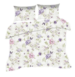 Pościel 160x200 kremowa kwiaty motyle łąka Classic - Pościel Pościel 160x200 kremowa kwiaty motyle łąka Classic - Pościel - miniaturka - grafika 1