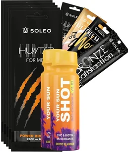 Soleo Hunter 5x15ml Bronzer Dla Mężczyzn + Gratisy - Balsamy i kremy do opalania - miniaturka - grafika 1