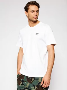 Koszulki męskie - Adidas T-Shirt adicolor Essentials Trefoil GN3415 Biały Regular Fit - grafika 1