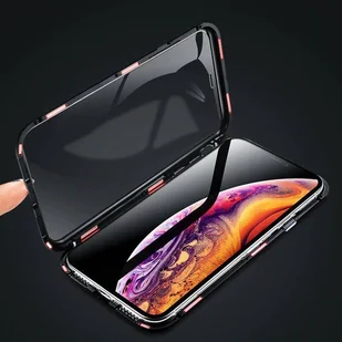 Wozinsky Full Magnetic Case magnetyczne etui 360 pokrowiec na przód i tył z wbudowanym szkłem Samsung Galaxy A72 4G czarno-przezroczysty - Etui i futerały do telefonów - miniaturka - grafika 12