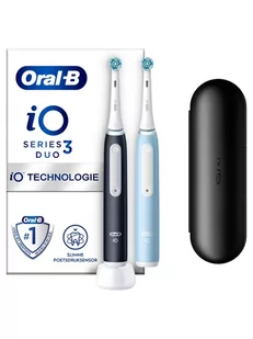 Oral-B Elektryczna szczoteczka do zębów iO3 Duo Matt Black / Ice Blue - Szczoteczki elektryczne - miniaturka - grafika 1