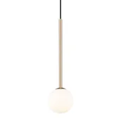 Lampy sufitowe - Pojedyncza lampa wisząca Arcturus P0574-01F-F7AA Zumaline biały złoty - miniaturka - grafika 1