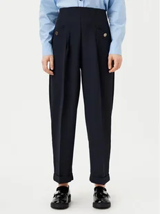 Motivi Kuloty P046Q003475N Granatowy Relaxed Fit - Spodnie damskie - miniaturka - grafika 1