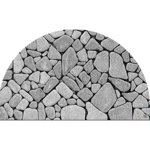 Wycieraczka materiałowa półokrągła 45 x 75 cm mix kolorów - Wycieraczki - miniaturka - grafika 1