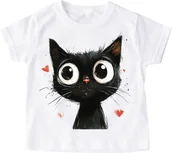 Koszulki dla dziewczynek - Koszulka z kotem dla dziecka KOTECZEK22 - miniaturka - grafika 1