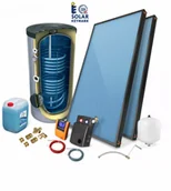 Kolektory słoneczne - WEBER Zestaw solarny PREMIUM 2,0 / 200L Kolektory płaskie - miniaturka - grafika 1