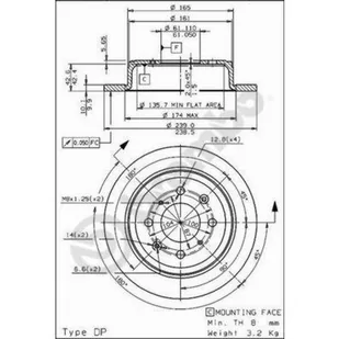 Tarcza hamulcowa BREMBO 08.7104.75 - Tarcze hamulcowe - miniaturka - grafika 1