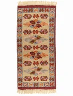 Dywany - Dywan tkany, dwustronny wzór MD, bordo liście, 60x120 cm - miniaturka - grafika 1