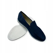 Mokasyny męskie - Mokasyny męskie zamszowe Old Money 42 - miniaturka - grafika 1