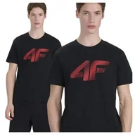 Koszulki męskie - Koszulka Męska 4F Gładka Tshirt Bawełna Czarna 2257 020s r. M - miniaturka - grafika 1