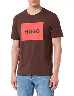 HUGO T-shirt męski, Dark Brown201, XS - Koszulki męskie - miniaturka - grafika 1