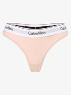 Majtki damskie - Calvin Klein Stringi Kobiety Bawełna różowy jednolity, S - miniaturka - grafika 1