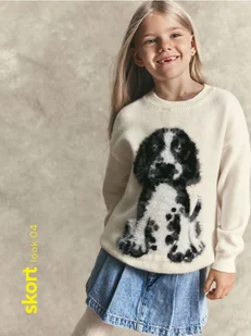 Reserved - Jeansowe spódnico-szorty - niebieski - Spodnie i spodenki dla dziewczynek - miniaturka - grafika 1