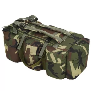 vidaXL Torba wojskowa 3-w-1, worek w stylu militarnym, 90 L, moro - Torby sportowe - miniaturka - grafika 1