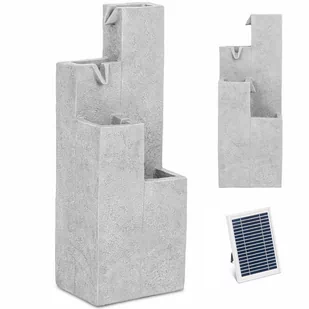 Fontanna kaskada ogrodowa solarna z oświetleniem LED 4 kolumny 3 W - Fontanny ogrodowe - miniaturka - grafika 1