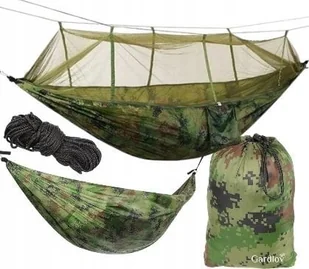 Mocny Hamak Turystyczny Ultralekki + Moskitiera - Hamaki - miniaturka - grafika 1