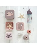 Sztućce dla dzieci - done by deer Butelka "Sea friends" w kolorze fioletowym - miniaturka - grafika 1