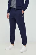 Spodnie męskie - Lacoste spodnie dresowe kolor granatowy melanżowe - miniaturka - grafika 1