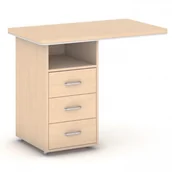 Stoły i stoliki do biura - B2B Partner Dostawny stół z kontenerem lewy, brzoza CF-LD05, left,CD060 - miniaturka - grafika 1