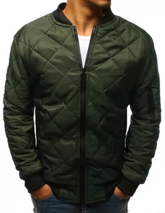 Kurtka męska pikowana bomber jacket zielona TX2216-M - Kurtki męskie - miniaturka - grafika 1