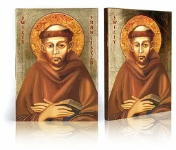 Ikona religijna Święty Franciszek - Ikony i obrazy sakralne - miniaturka - grafika 1