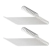 Skarpetki dla dzieci - Relaxdays Wieszak na spodnie, zestaw 20 szt., antypoślizgowe wieszaki na ubrania, oszczędność miejsca, wys. x gł.: 17,5 x 35 x 0,5 cm, wieszak na garnitur, biały - miniaturka - grafika 1