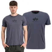 Odzież taktyczna i umundurowanie - Alpha Industries Koszulka Basic T ML 118533 412 - Greyblack / Black - miniaturka - grafika 1