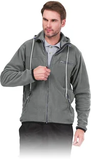 BLUZA Z POLARU OCHRONNA REIS POLAR-HOOD; SZARY/STALOWY (XL) - Odzież robocza - miniaturka - grafika 1