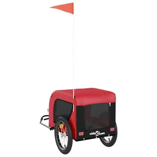 Przyczepka rowerowa dla psa, czerwono-czarna, tkanina i żelazo Lumarko! - Sprzęt podróżny i transportery dla psów - miniaturka - grafika 6
