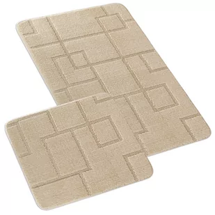 Bellatex Komplet dywaników łazienkowych bez wycięcia Bany Prostokąty śmiet., 60 x 100 cm, 60 x 50 cm - Dywaniki łazienkowe - miniaturka - grafika 1
