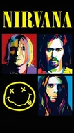 Podkładki pod mysz - PODKŁADKA POD MYSZ Nadruk 22x18 cm Nirvana Smiley Kurt Cobain ROCK Prezent - miniaturka - grafika 1