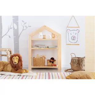 Dziecięca półka z drewna sosnowego Adeko Stela, 40x60 cm - Półki i regały dla dzieci - miniaturka - grafika 1