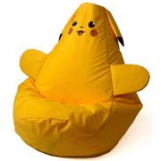 Fotele i pufy dla dzieci - Pufa worek GO GIFT Pikachu Żółty L 105 x 80 cm | Bezpłatny transport - miniaturka - grafika 1