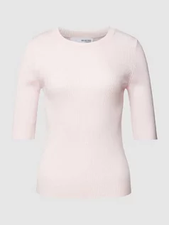 Koszulki i topy damskie - T-shirt z mieszanki wiskozy w jednolitym kolorze model ‘MALA’ - grafika 1
