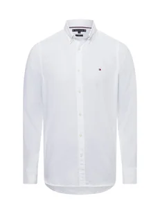 Tommy Hilfiger Koszula męska Mężczyźni Slim Fit Bawełna biały jednolity, M - Koszule męskie - miniaturka - grafika 1