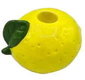 Świeczniki - Świecznik stołowy ceramiczny owocowy cytryna - miniaturka - grafika 1
