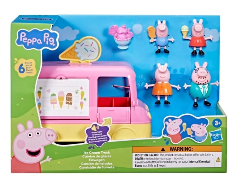 Świnka Peppa Furgonetka z lodami zestaw z figurkami 4 figurki + Auto