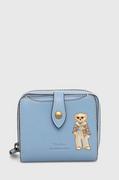 Portfele - Polo Ralph Lauren portfel skórzany damski kolor niebieski - miniaturka - grafika 1