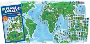 Flagi świata. Mapa piłkarska z naklejkami - praca zbiorowa - Przewodniki - miniaturka - grafika 1