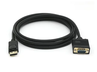 Equip 119338 adapter kablowy 2 m VGA (D-Sub) DisplayPort Czarny - Adaptery i przejściówki - miniaturka - grafika 1