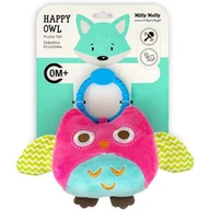 Zabawki interaktywne dla dzieci - Zawieszka MILLY MALLY Happy owl Sówka 2552 Różowy - miniaturka - grafika 1